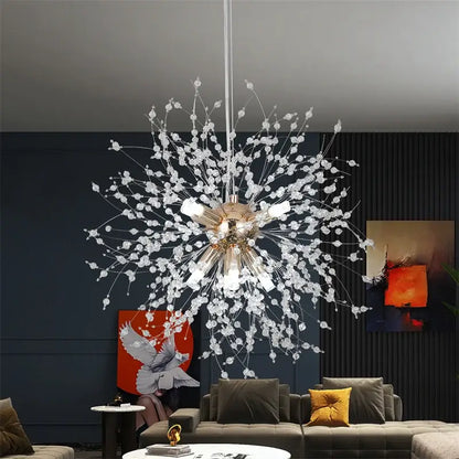 Modern gold & silver sputnik pendant light living room chandelier
