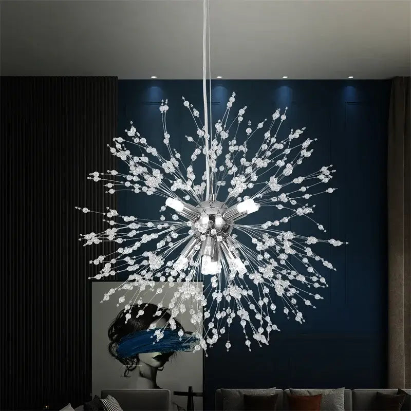 Modern gold & silver sputnik pendant light living room chandelier
