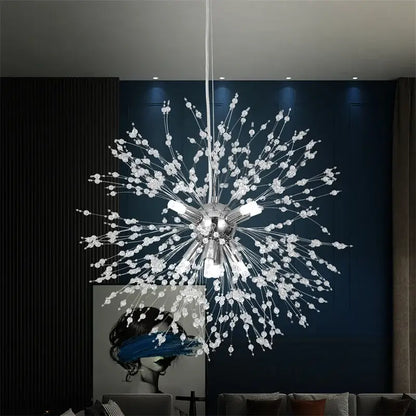 Modern gold & silver sputnik pendant light living room chandelier