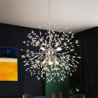 Modern gold & silver sputnik pendant light living room chandelier