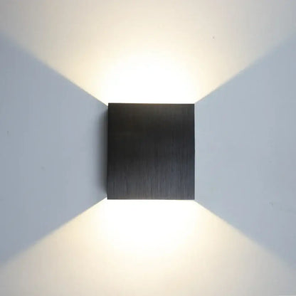 Modern gold & silver square wall lamps for bedroom