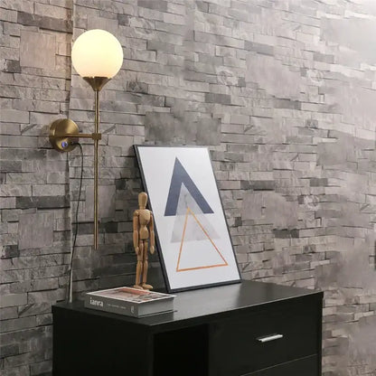 Modern gold smoked glass lampshade wall sconces bedroom light