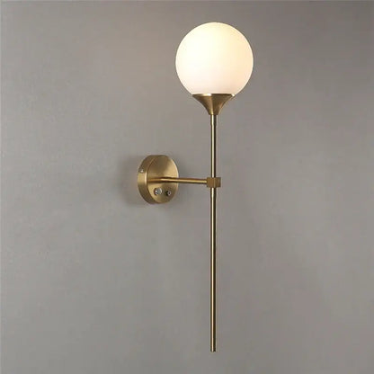 Modern gold smoked glass lampshade wall sconces bedroom light