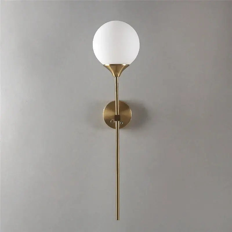 Modern gold smoked glass lampshade wall sconces bedroom light
