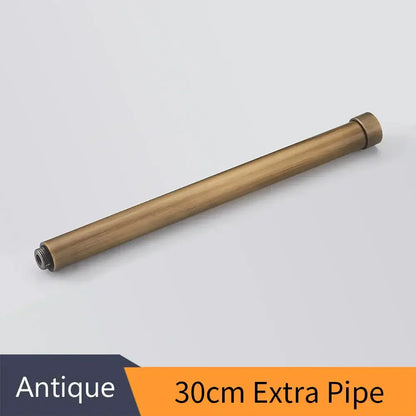 Modern gold solid brass shower extension tube arm bathroom accessory