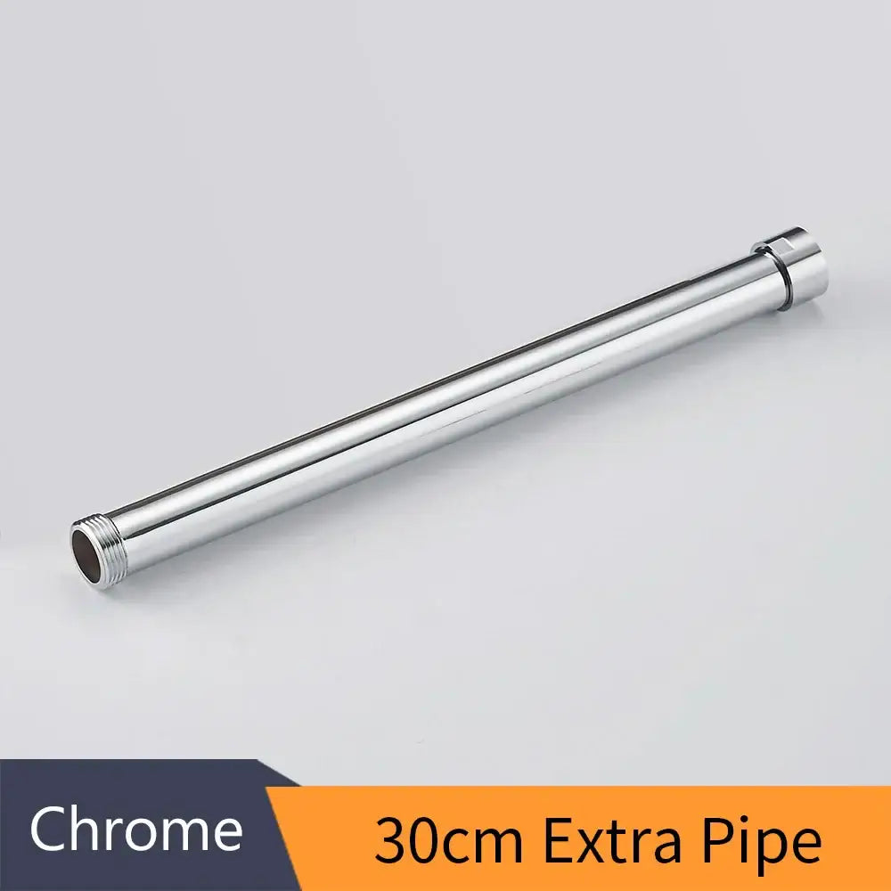 Modern gold solid brass shower extension tube arm bathroom accessory