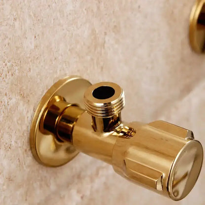 Modern gold solid brass triangle valve bathroom faucet fixture