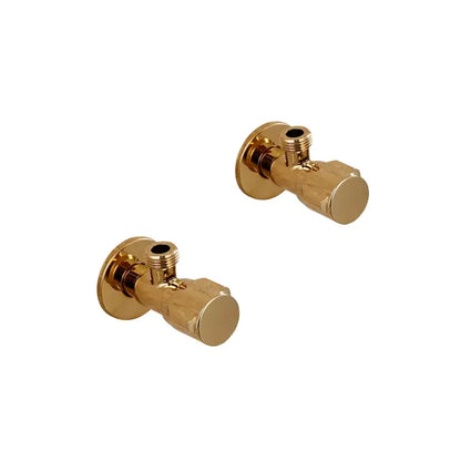 Modern gold solid brass triangle valve bathroom faucet fixture