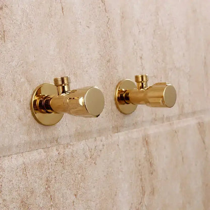 Modern gold solid brass triangle valve bathroom faucet fixture