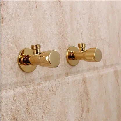 Modern gold solid brass triangle valve bathroom faucet fixture