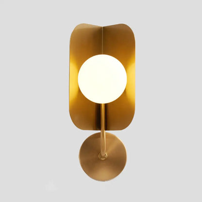 DecorBites™ Modern Gold Sphere Metal Wall Light with LED Bulb - Stylish Metal Wall Mount Fixture