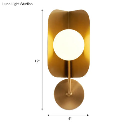DecorBites™ Modern Gold Sphere Metal Wall Light with LED Bulb - Stylish Metal Wall Mount Fixture