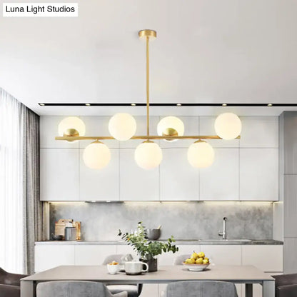 Modern gold spherical island ceiling light dining room pendant lighting