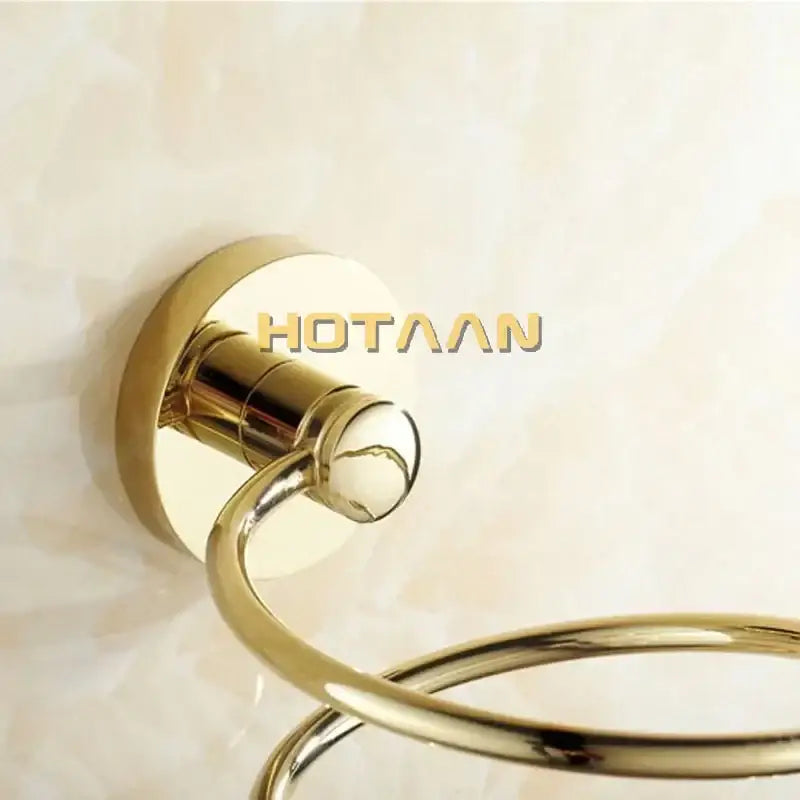 Modern gold spiral hair dryer holder bathroom anti rust rack