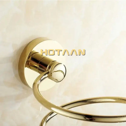 Modern gold spiral hair dryer holder bathroom anti rust rack