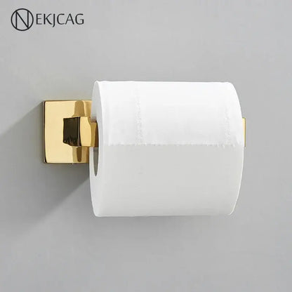 Modern gold square paper holder bathroom wall mount