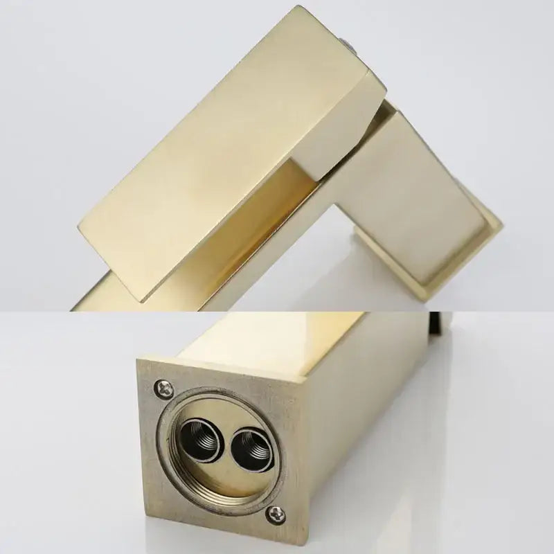 Modern gold stainless steel basin faucet bathroom hot cold mixer