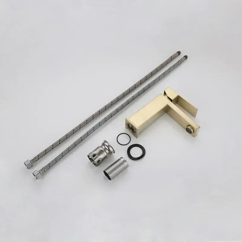 Modern gold stainless steel basin faucet bathroom hot cold mixer