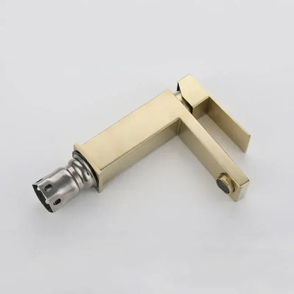 Modern gold stainless steel basin faucet bathroom hot cold mixer