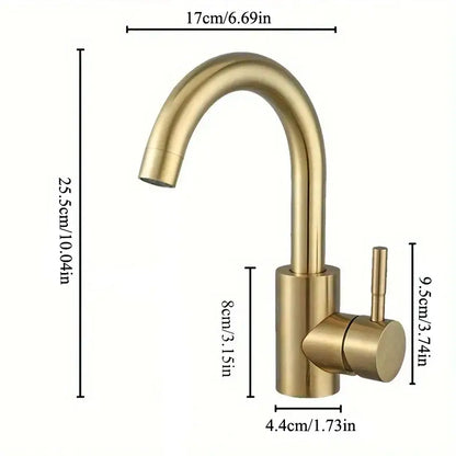Modern gold stainless steel basin faucet bathroom sink mixer