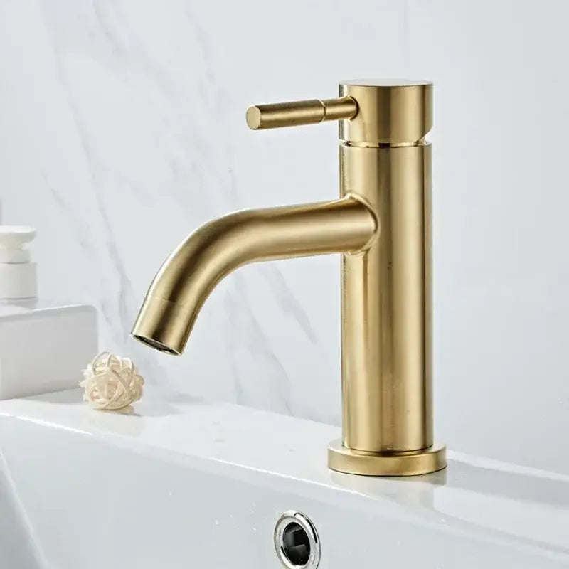 Modern gold stainless steel basin faucet bathroom sink tap