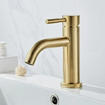Modern gold stainless steel basin faucet bathroom sink tap