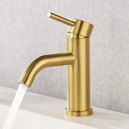 Modern gold stainless steel basin faucet bathroom sink tap