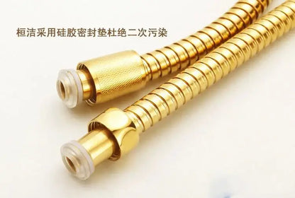 Modern gold stainless steel flexible shower hose bathroom replacement