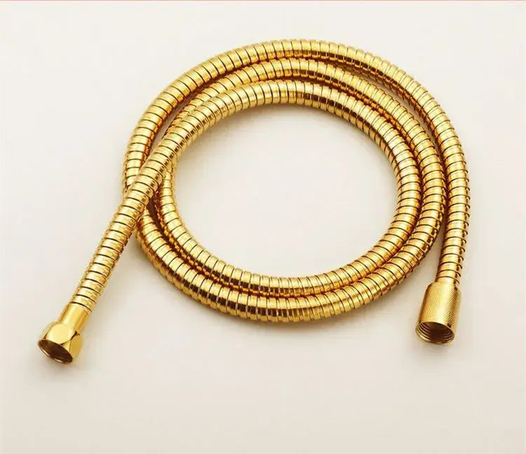 Modern gold stainless steel flexible shower hose bathroom replacement
