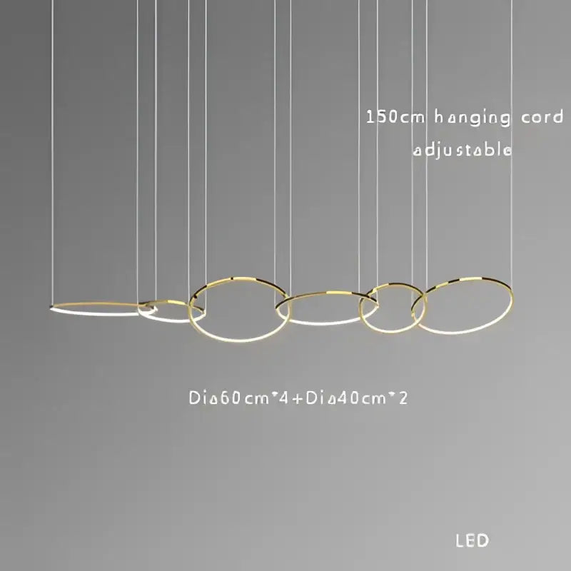 Modern gold stainless steel pendant lamp kitchen led lustre