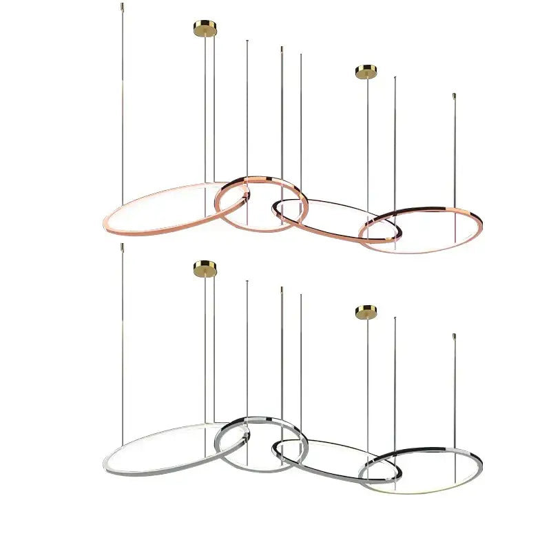 Modern gold stainless steel pendant lamp kitchen led lustre