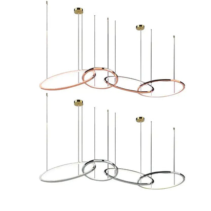 Modern gold stainless steel pendant lamp kitchen led lustre