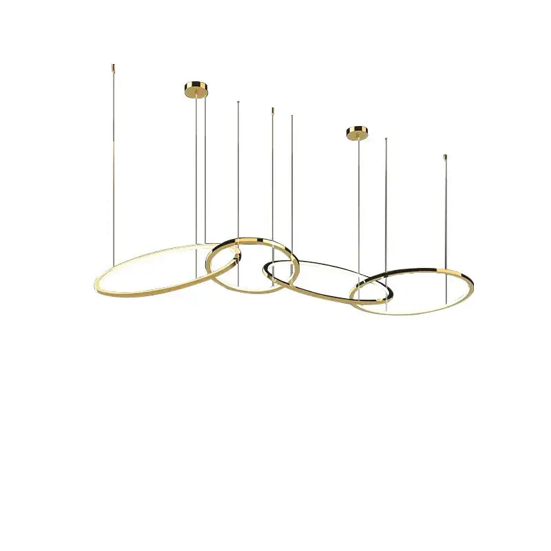 Modern gold stainless steel pendant lamp kitchen led lustre