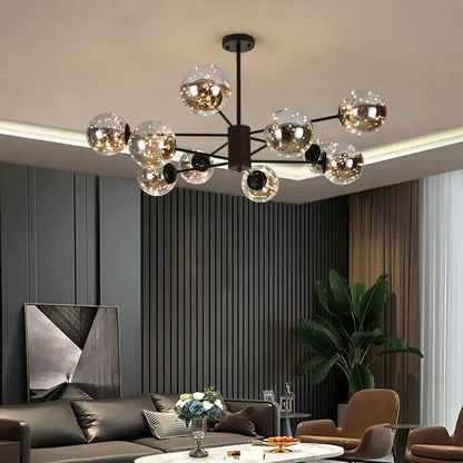 Modern gold star glass pendant light dining room chandelier