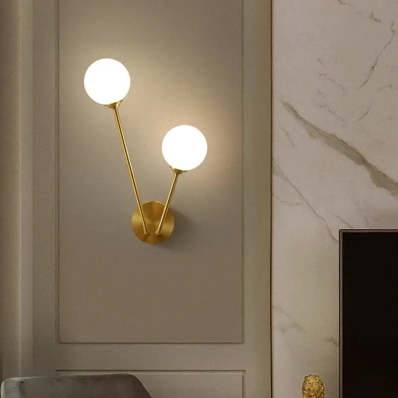 Modern gold starburst ball glass ceiling light for living room