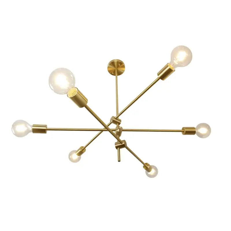 Modern gold starburst glass ball globe pendant light dining room