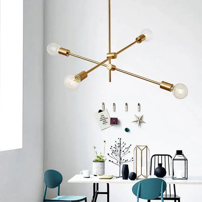 Modern gold starburst glass ball globe pendant light dining room