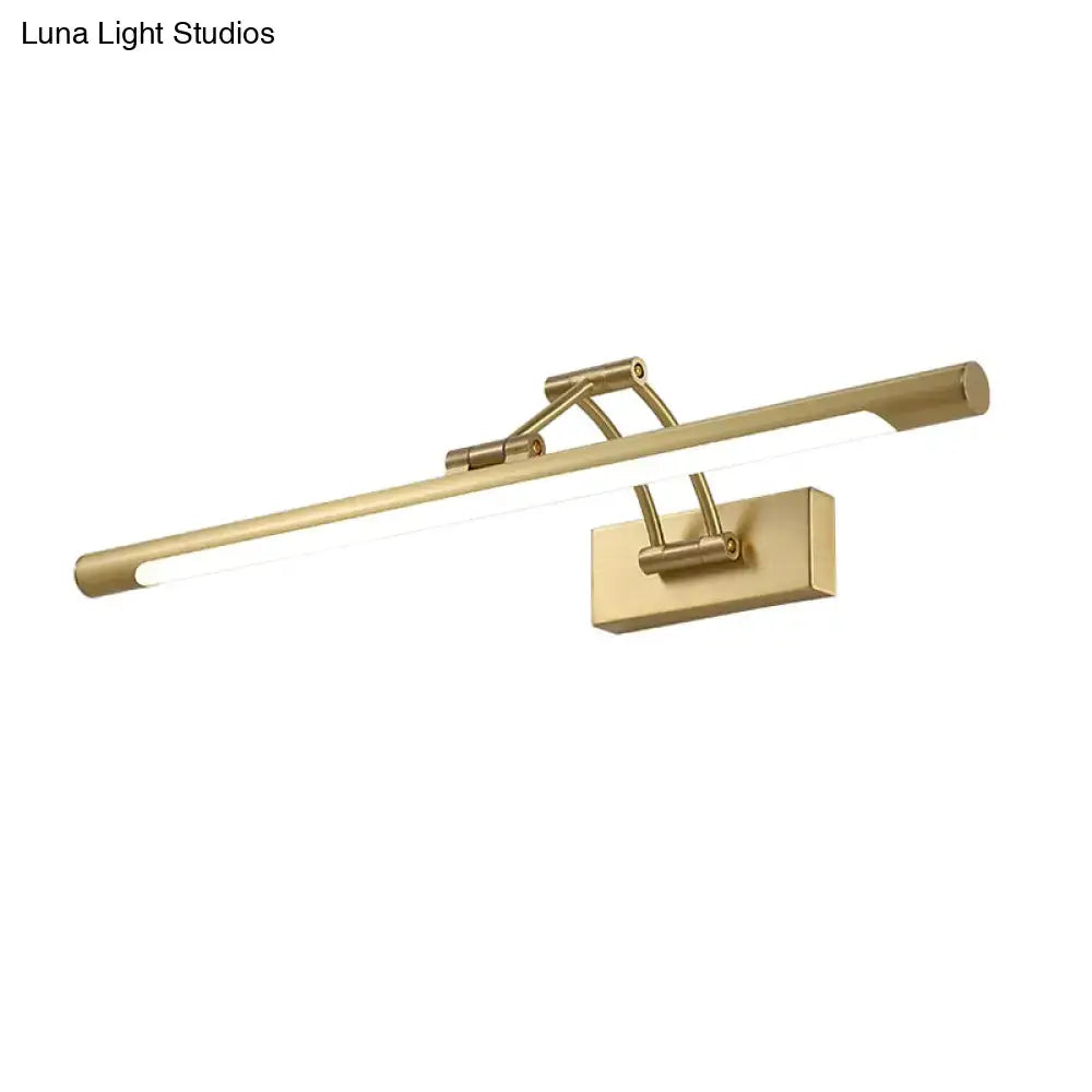 Modern gold swing arm wall lamp bathroom vanity light