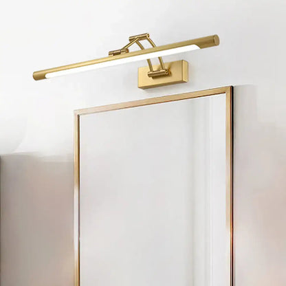 Modern gold swing arm wall lamp bathroom vanity light