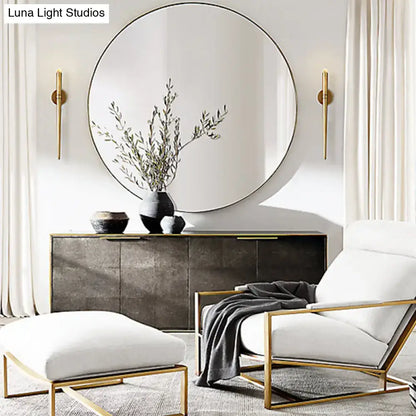 Modern gold tapered crystal led wall lamp for living room lighting