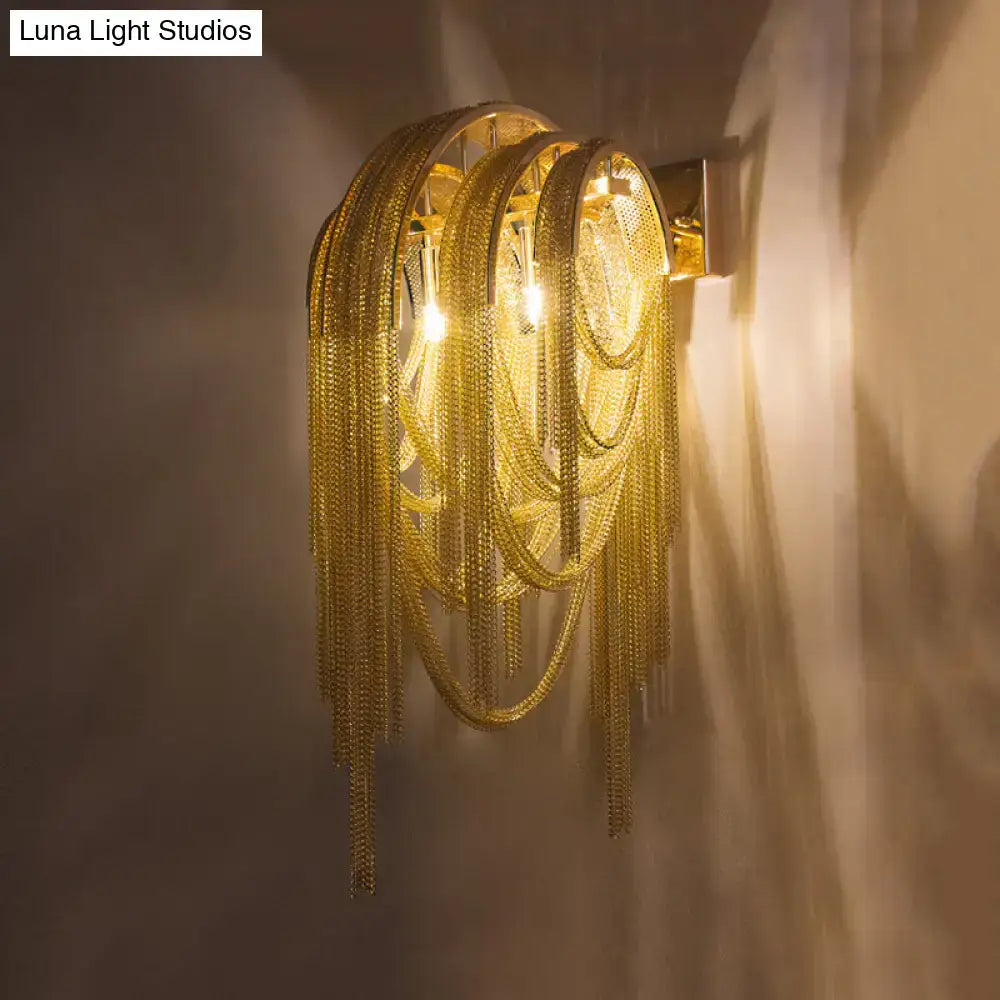 Modern gold tassel wall sconce living room 110v-120v light fixture