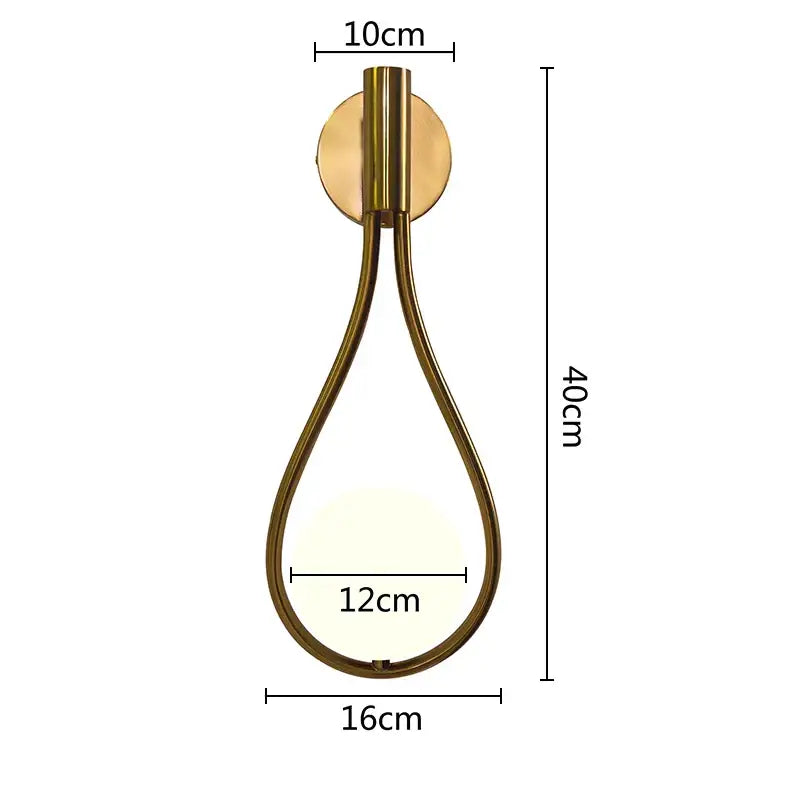 Modern gold teardrop glass ball pendant lights kitchen decor