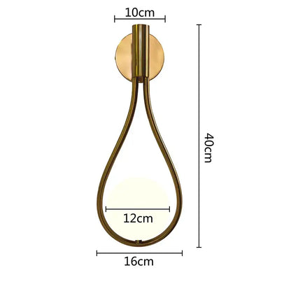 Modern gold teardrop glass ball pendant lights kitchen decor
