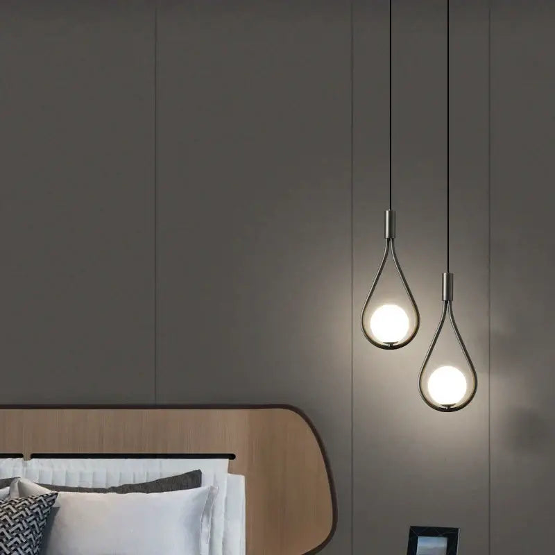Modern gold teardrop glass ball pendant lights kitchen decor