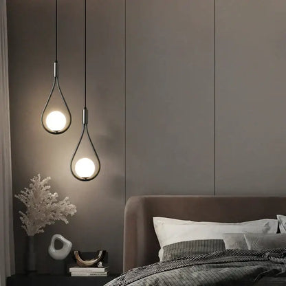 Modern gold teardrop glass ball pendant lights kitchen decor