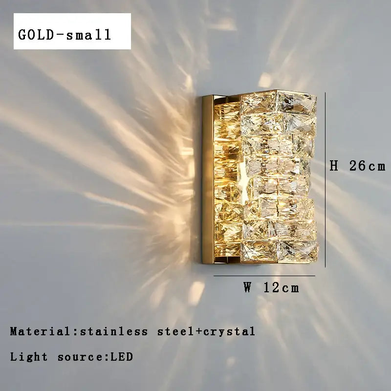 Modern gold textured glass wall sconce lamps for bedroom decor