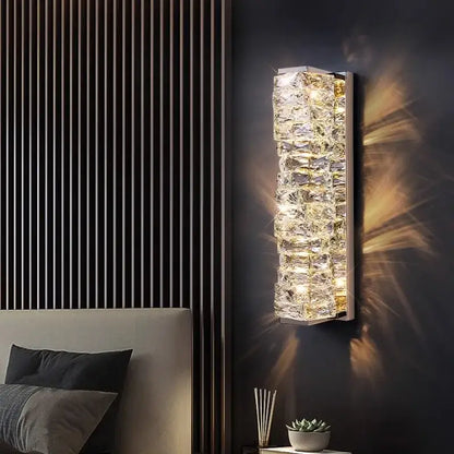 Modern gold textured glass wall sconce lamps for bedroom decor