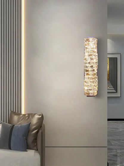 Modern gold textured glass wall sconce lamps for bedroom decor