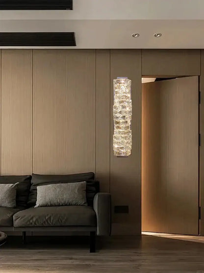 Modern gold textured glass wall sconce lamps for bedroom decor
