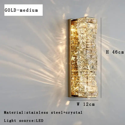 Modern gold textured glass wall sconce lamps for bedroom decor